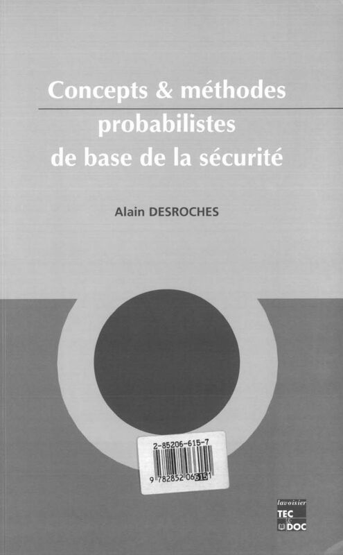 Concepts et méthodes probabilistes de base de la sécurité