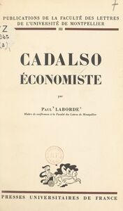 Cadalso économiste