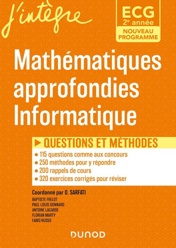 ECG 2 - Mathématiques approfondies, Informatique Questions et méthodes