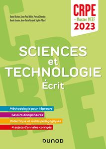 Concours Professeur des écoles 2023 - Sciences et technologie Ecrit