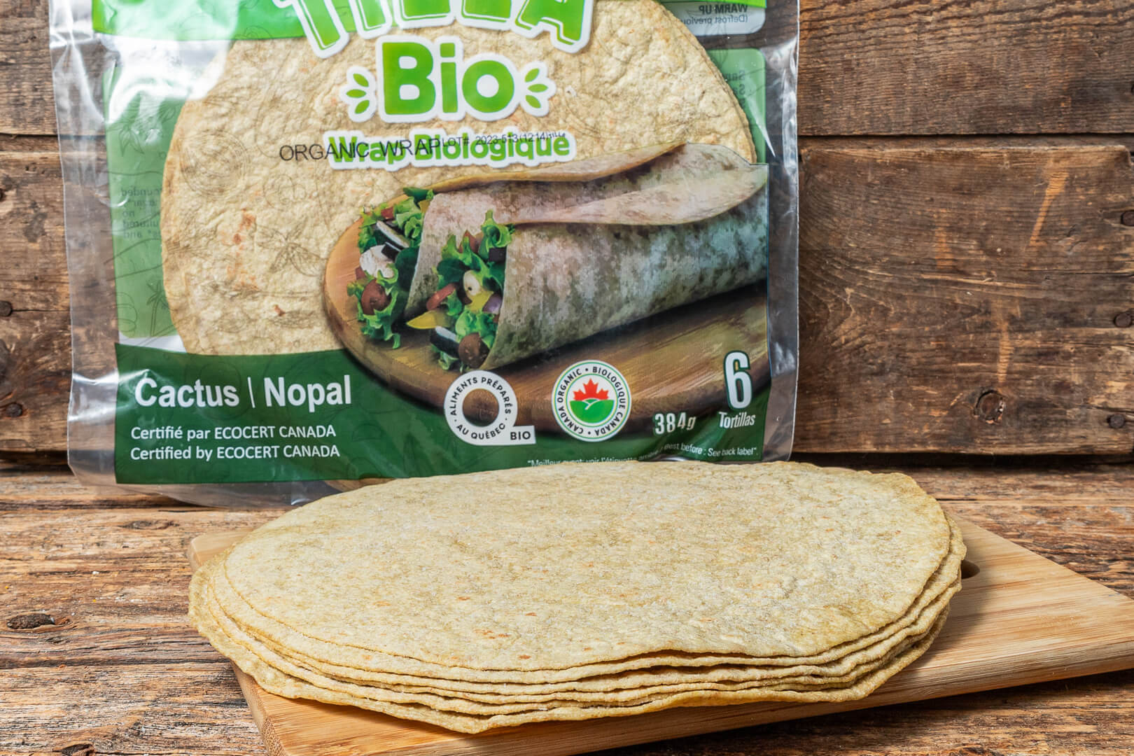 Organic Cactus Tortillas (10", pack of 6, frozen) Lufa Farms Marketplace