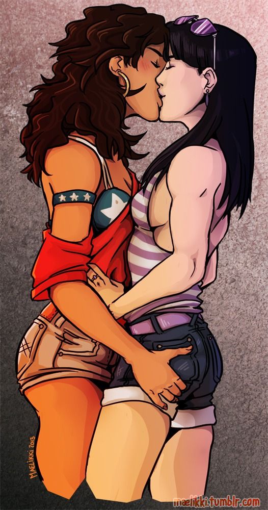 Lesbian Makeout Hentai - Young Avengers Lesbian Kiss | AmeriKate Lesbian Love | Luscious Hentai Manga  & Porn