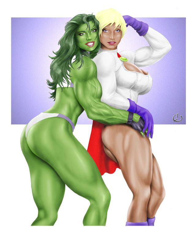 She Hulk Power Girl Porn - She Hulk & Power Girl Muscular Lovers | Crossover Comic Book Lesbians |  Luscious Hentai Manga & Porn