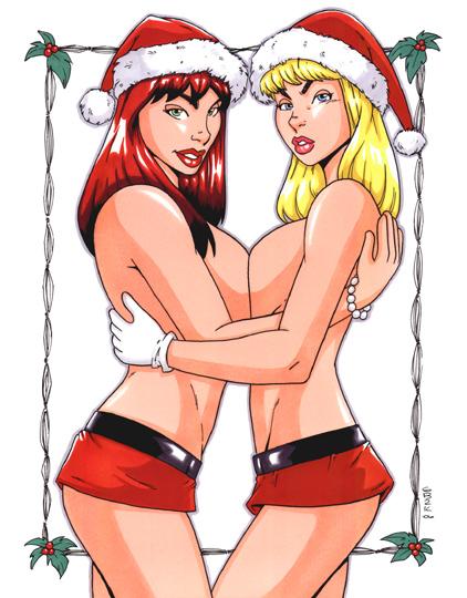 Christmas Naked Lesbians - Christmas Lesbians | Mary Jane & Gwen Stacy Lesbian Hentai | Luscious  Hentai Manga & Porn