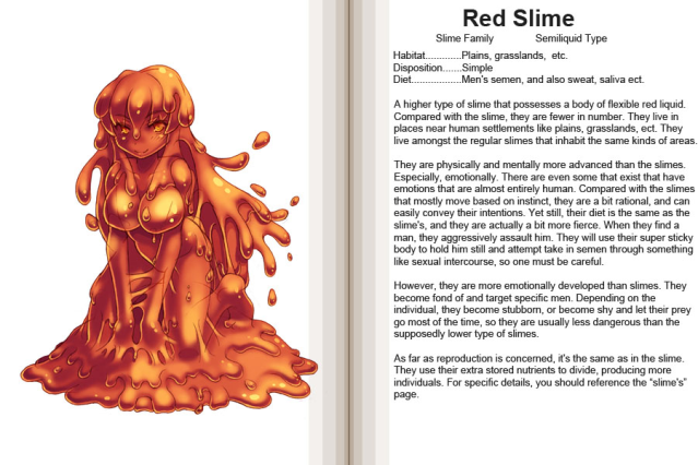 Red Monster Porn - Red Slime | Monster Girl Encyclopedia | Luscious Hentai Manga & Porn