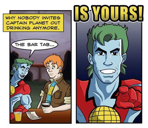 Captain Planet Bar Tab | Superhero Humor & Funny Pics | Luscious Hentai  Manga & Porn