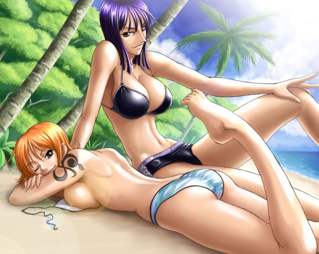 640px x 511px - Nami Lies On The Beach In A Bikini Showing Tits Next To Nico Robin (Boobs  Tattoo Bra Panties Swimsuit Redhead Anime Hentai One Piece) | One Piece |  Luscious Hentai Manga & Porn