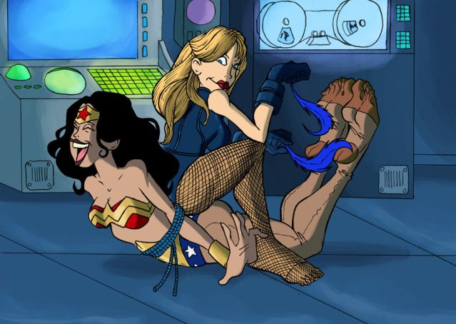 Black Hentai Feet - Black Canary Tickles Wonder Woman's Feet | Superhero Foot Fetish Pics |  Luscious Hentai Manga & Porn