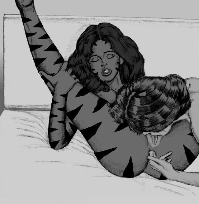Lesbian Oral Sex Cartoon - Wasp Lesbian Oral Sex | Tigra Porn & Pinup Art | Luscious Hentai Manga &  Porn