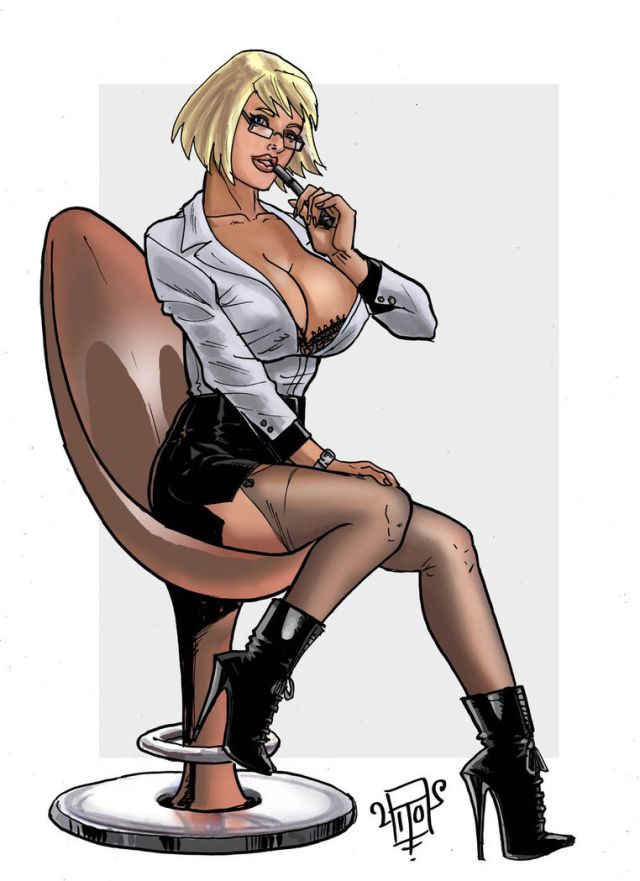 Toon Secretary Porn - Karen Starr Corporate Attire | Power Girl XXX Cartoon Gallery | Luscious  Hentai Manga & Porn