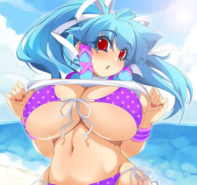 Anime Girls Big Tits Bikini - Blue Hair Anime Bikini Girl By Andrewbankai | Because we love Big breasts |  Luscious Hentai Manga & Porn