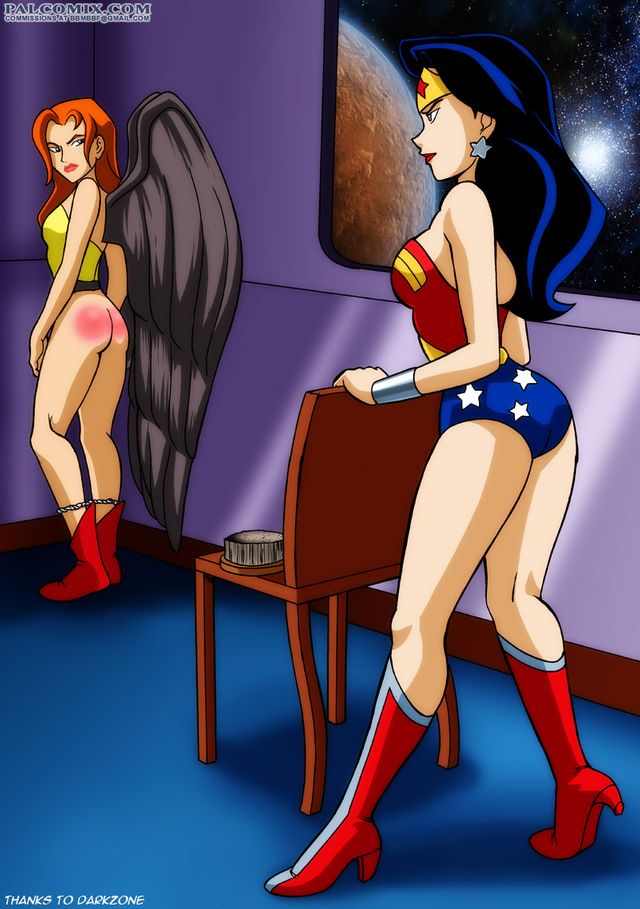 Spanked By Superhero - Wonder Woman Spanked Hawkgirl | Superhero Spanking & Paddling | Luscious  Hentai Manga & Porn