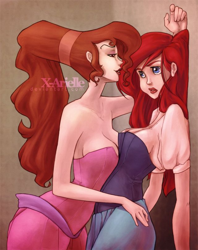 Disney Lesbian Cartoon Porn - Meg Seduces Ariel | Disney Lesbian Pics | Luscious Hentai Manga & Porn