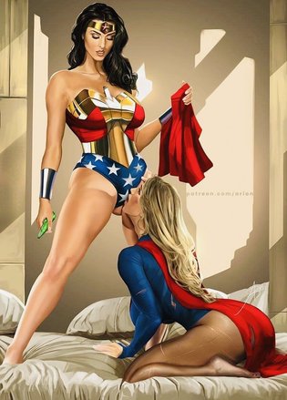 Cartoon Super Girl Nude - Wonder Woman & Supergirl Lesbian Sex Pics | Luscious Hentai Manga & Porn