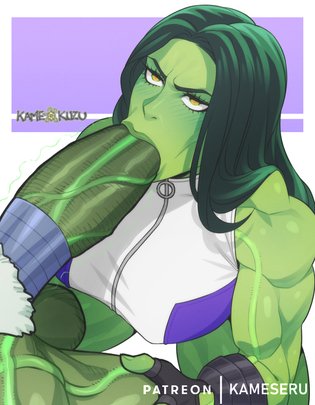 Hulk Blowjob - She-Hulk Blowjob Pics | Luscious Hentai Manga & Porn