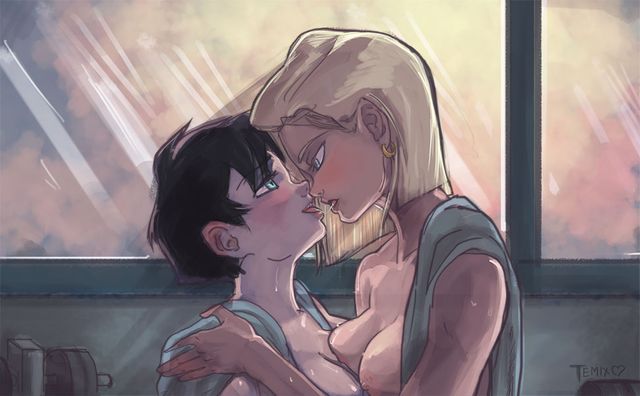 Hentai Lesbians Make Out - Android 18 & Videl Lesbian Kiss | Android 18 Porn Pics | Luscious Hentai  Manga & Porn