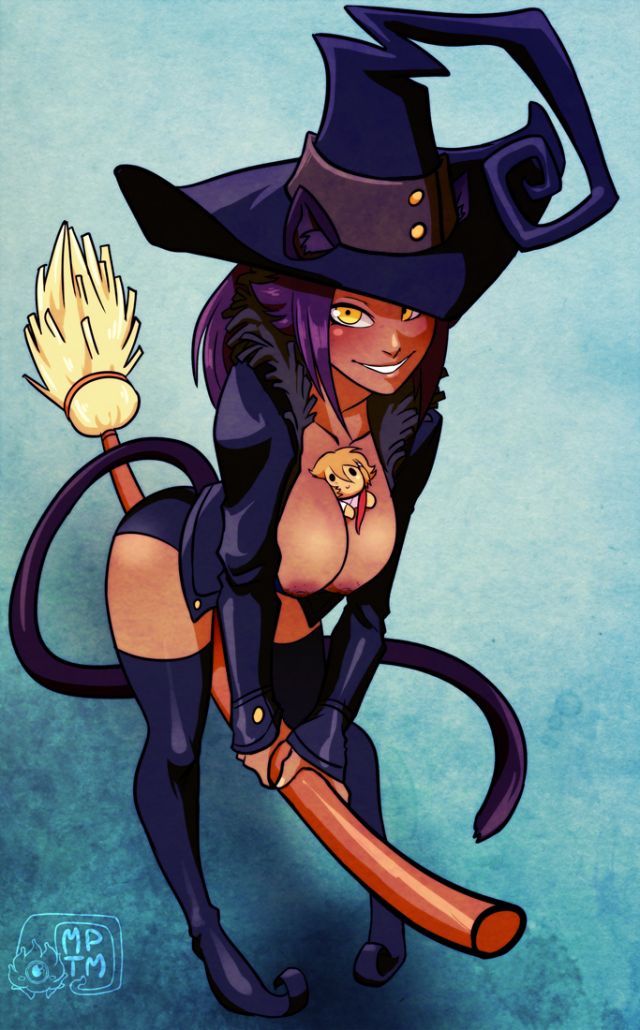 Sexy Witch On Broom | Hot Witch Artwork | Luscious Hentai Manga & Porn