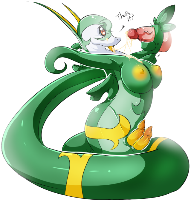 Double Dick Shemale - Sexy Double Cock Serperior | Pokemon Shemale | Luscious Hentai Manga & Porn