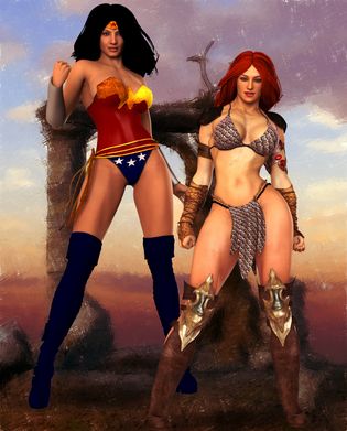 Sexy Wonder Woman Red Son - Wonder Woman vs Red Sonja | Luscious Hentai Manga & Porn