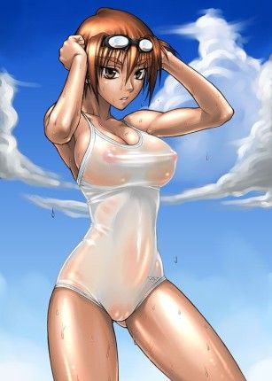 Sexy Hentai Girl With Wet Swimsuit Boobs | Hentai Oppai | Luscious Hentai  Manga & Porn