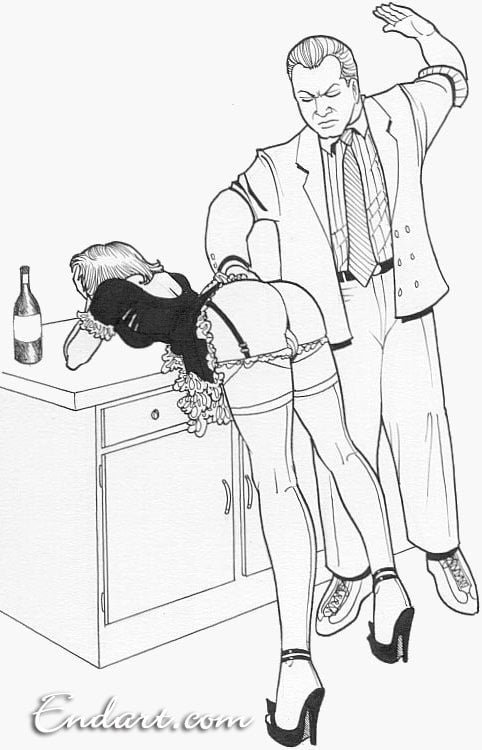 Endart Part 17 Black And White Spanking Art 97 Endart Collection