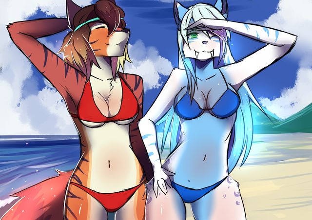640px x 452px - S 954590 2016 Anthro Beach Bikini Breasts Cleavage Clothed Clothing Cloud  Duo Ear Piercing Eyes Closed Fangs Feline Female Hand Behin | Full color  furries by Naomy | Luscious Hentai Manga & Porn