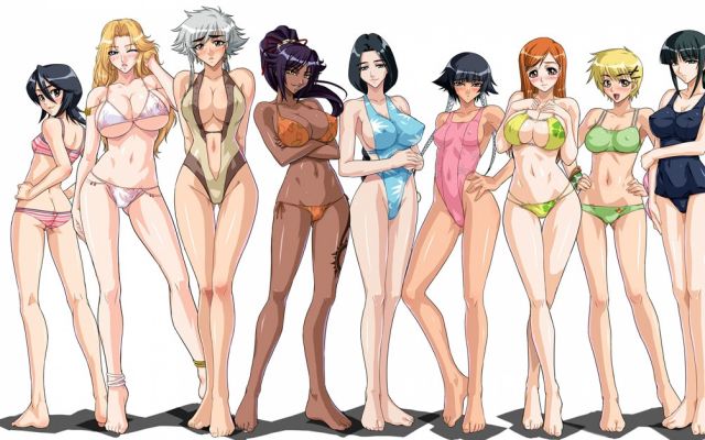 Hentai Boobs Bikini Bleach Inoue Orihime Soifon Matsumoto Rangiku  Kurotsuchi Nemu Shihouin Yoruichi Anime Hd | Bleach | Luscious Hentai Manga  & Porn