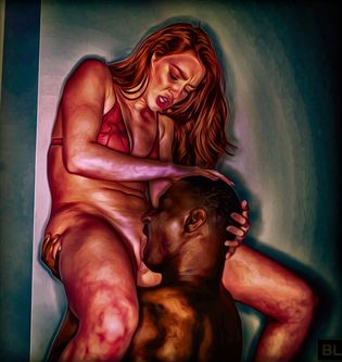 Porn Painting - Interracial Porn Art - oil painting effect | Luscious Hentai Manga & Porn