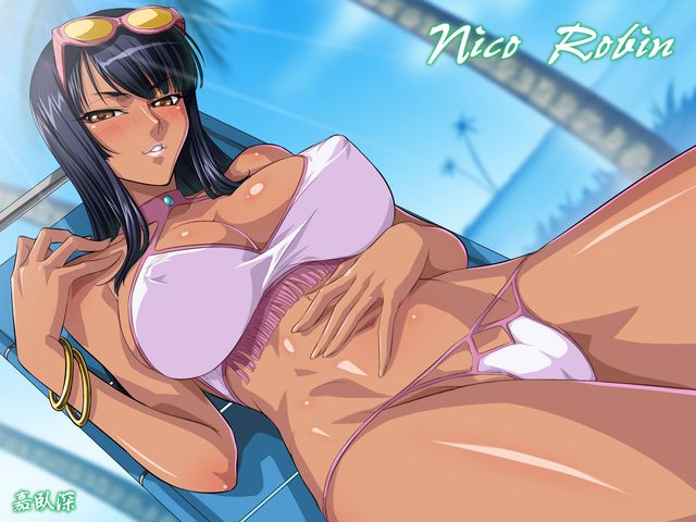 100168 Bikini Bra Long Hair Nico Robin Nipples One Piece Panties Swimsuit  Underwear | A view of One piece | Luscious Hentai Manga & Porn