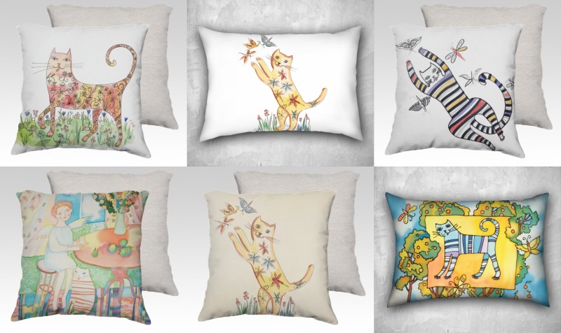 Pillows with cats preview