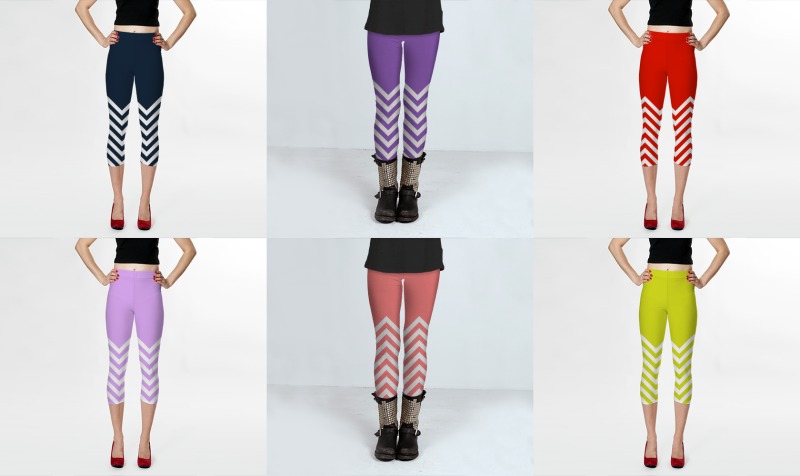 Chevrons with Solid Color Top preview