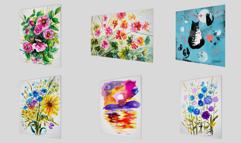 Aquarelles reproductions/watercolor art prints preview