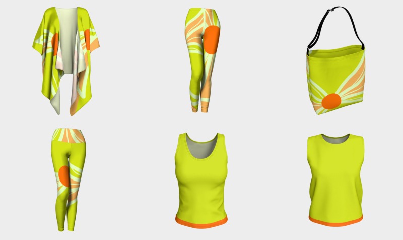 Lime Green and Peach Ensemble preview