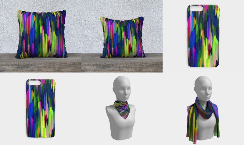 Colorful digital art splashing G256 preview
