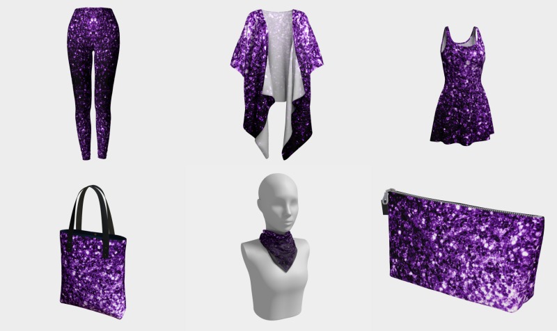 Beautiful Dark Purple glitter sparkles preview