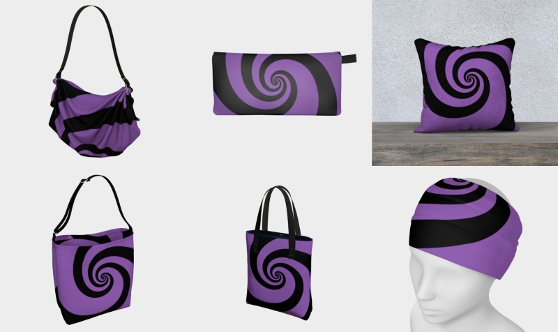 Aperçu de purple & black swirls