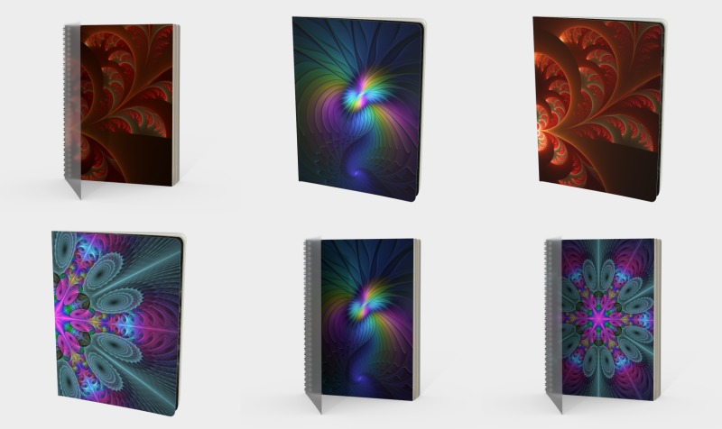 Notebooks With Unique Fractal Art preview