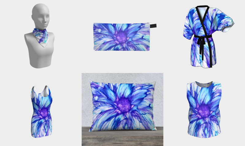 Abstract Blue Daisy preview