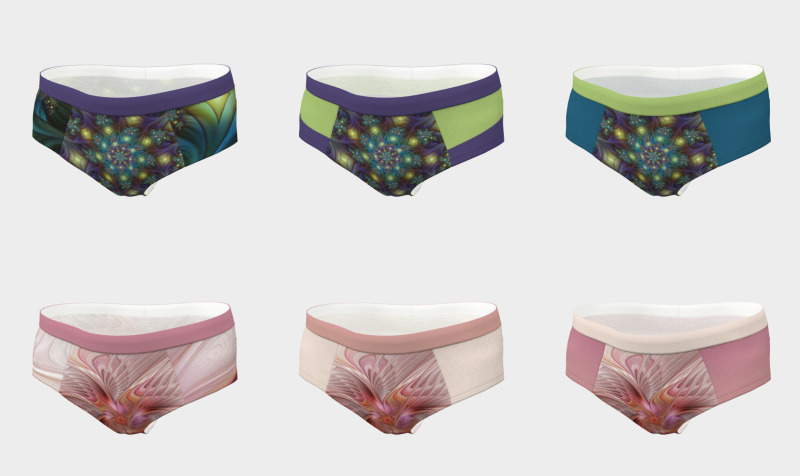 Cheeky Briefs With Unique Fractal Art preview