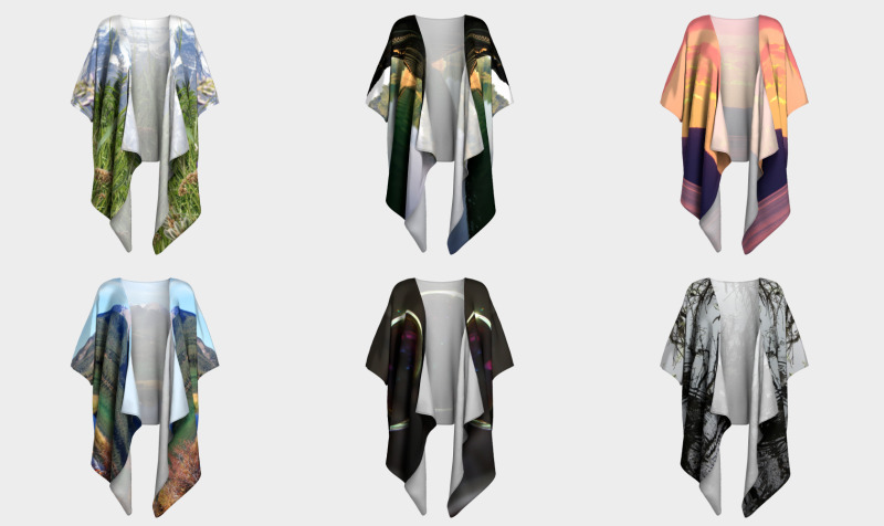 Worldwide Landscapes Draped Kimonos  preview