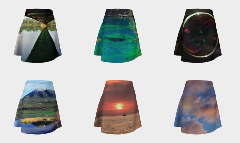 Worldwide Landscapes Flare Skirts preview