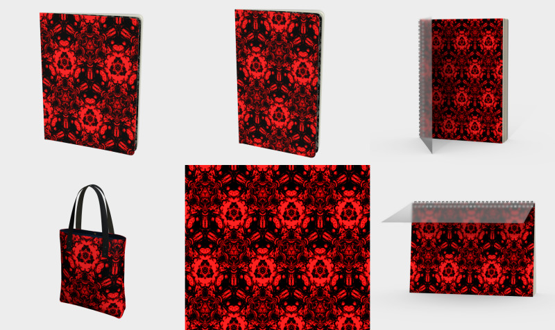 Red and Black Deep Bloom Pattern preview