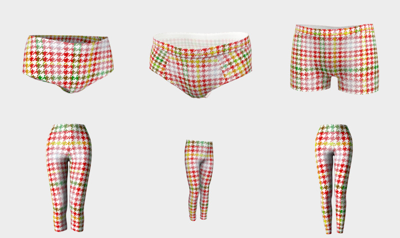 Houndstooth Classic Red Green Yellow Plaid preview