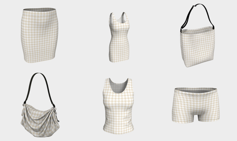 Houndstooth Almond Oil Pattern preview