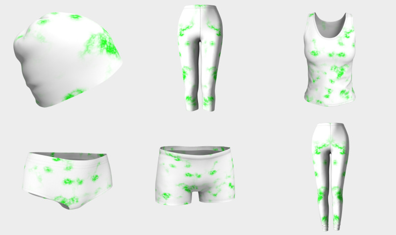 Green and White Soft Marble Pattern preview
