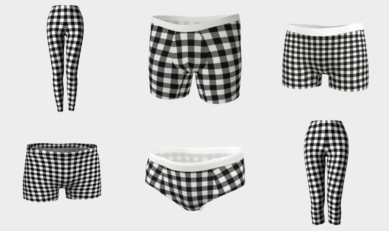 Gingham Black and White Pattern preview