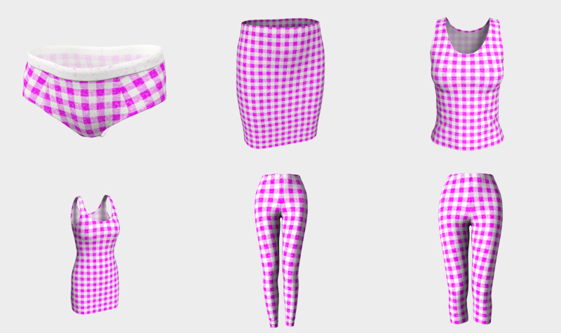 Gingham Pink and White Pattern preview