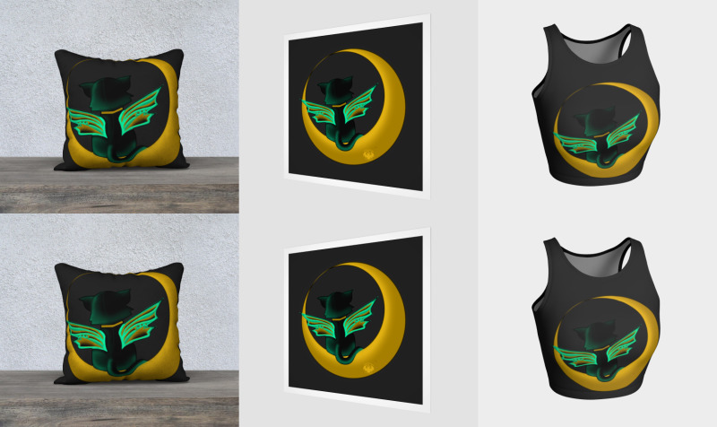Cat Plushie Fairy with Wings on Moon preview