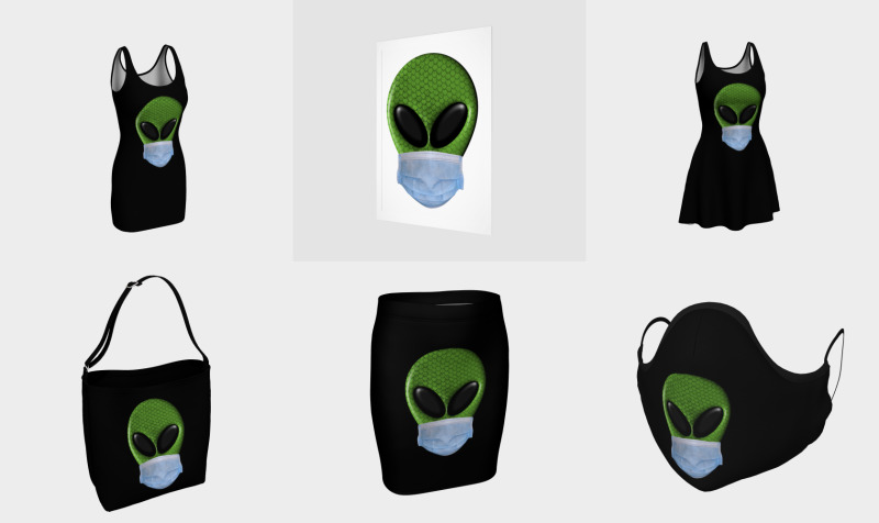 Alien Wearing a Face Mask preview