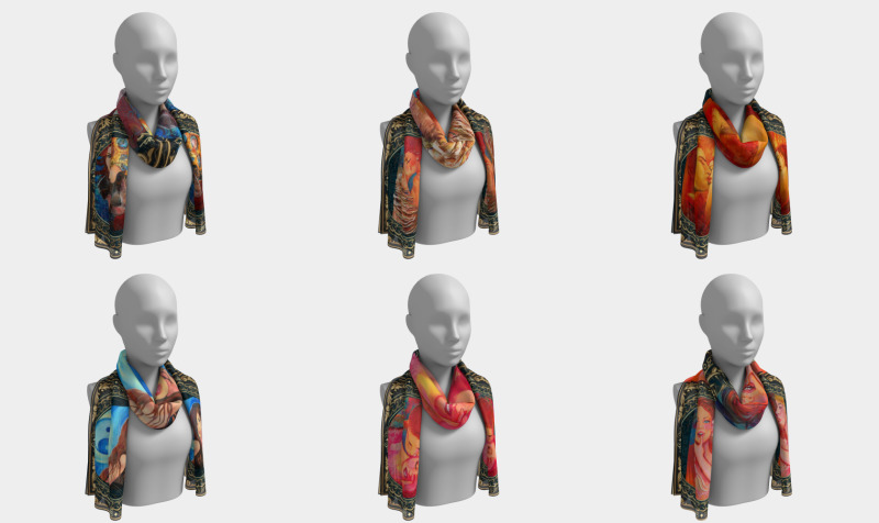 Foulard long  avec style louis XVI preview